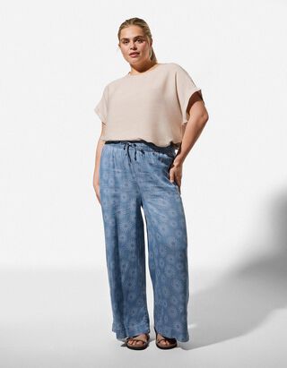 Jeans - Allover-Muster - blau