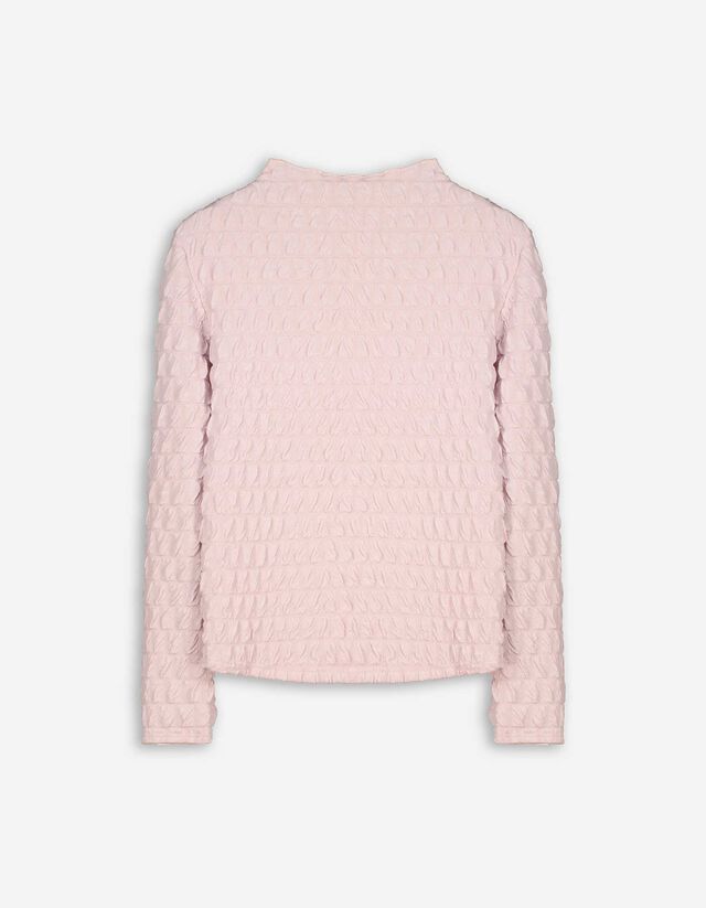 Maglia a manica lunga - Collo a mosca - rosa chiaro
