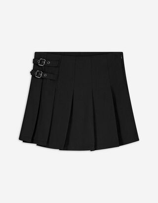 Skladan&aacute; sukňa - Twill - cierna