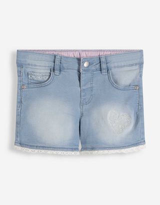 Shorts - Stickereien - Hellblau