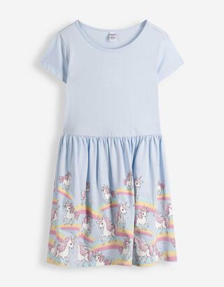 Kleid - Print - Hellblau