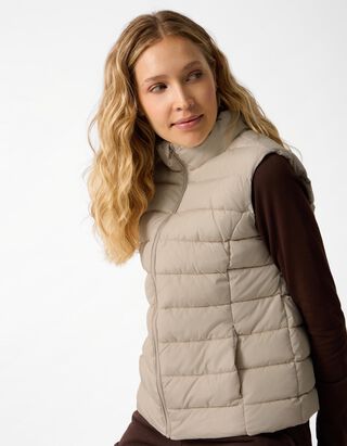Steppweste - Regular Fit - Beige