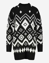 długi sweter - Oversized Fit - czarny