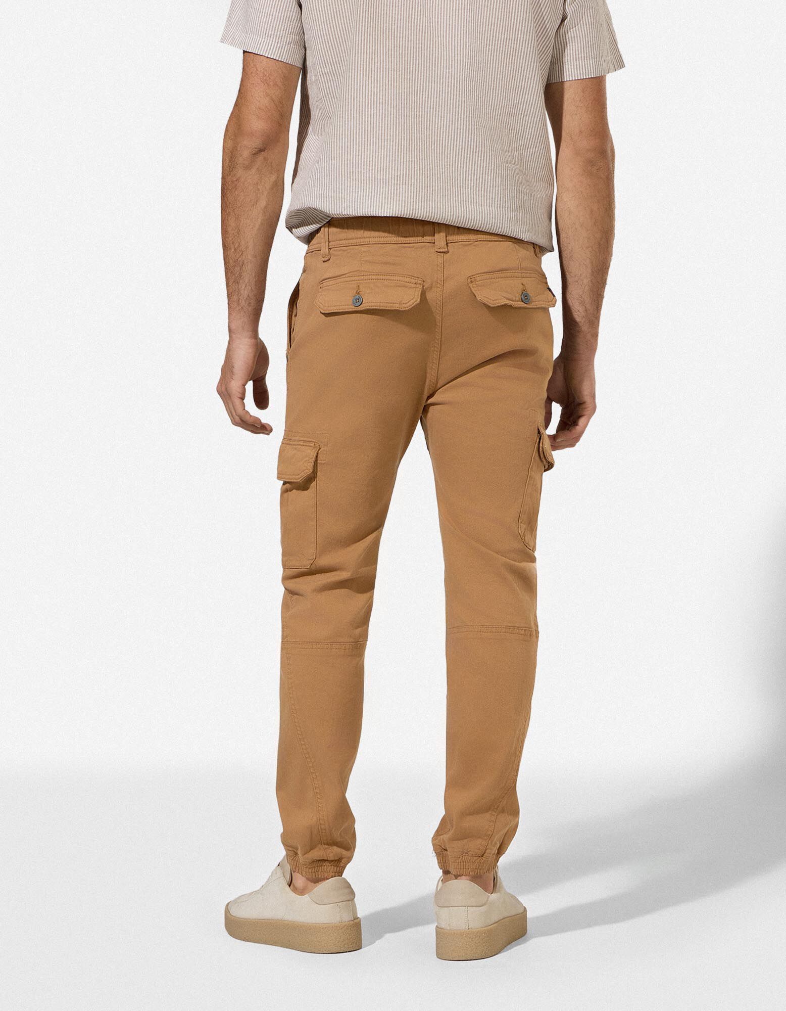 Cargohose - Knopf- und Rei&szlig;verschluss - grau