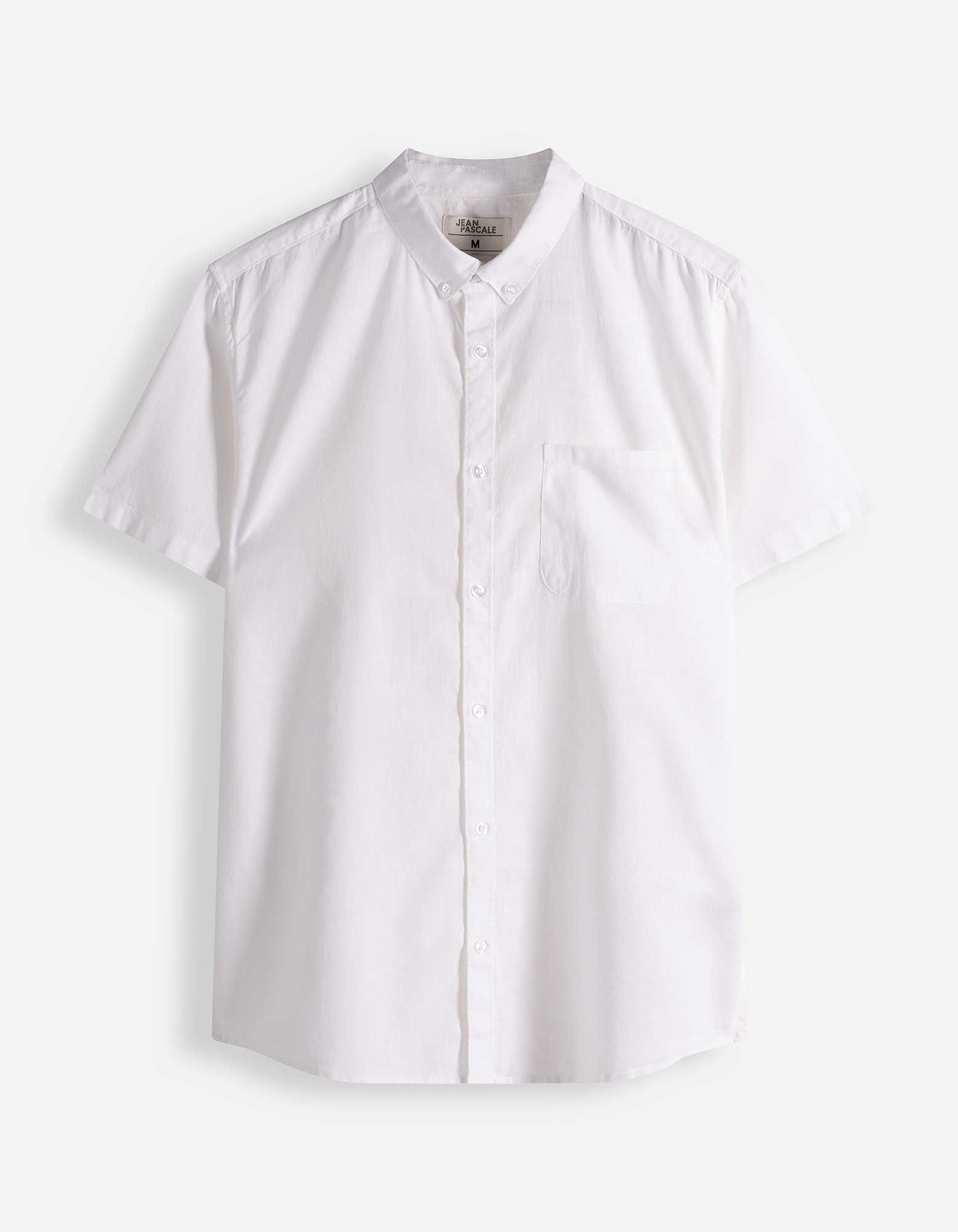 Hemd - Leinen-Mix - wei&szlig;