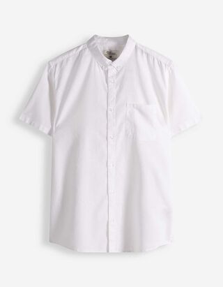 Hemd - Leinen-Mix - wei&szlig;