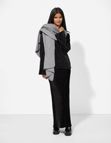 Sjaal - Lurex - grijs