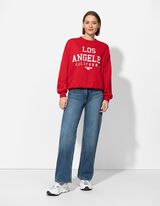 Felpa - Scritta - rosso