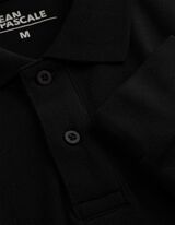Langarmshirt - Polokragen - Schwarz