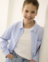 Set top + blusa - Righe - bianco