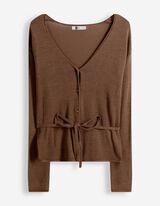 Cardigan - Viskose-Mix - braun