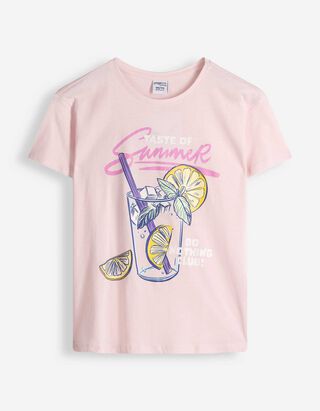 T-Shirt - Frontprint - rosa