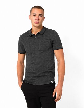 T-Shirt - Polokragen - Dunkelgrau