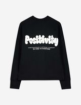 Pulover - Tisk na hrbtni strani - crna