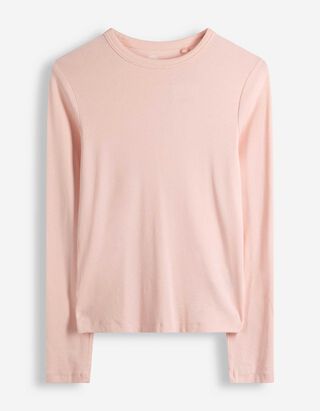 Langarmshirt - Modal-Anteil - rosa