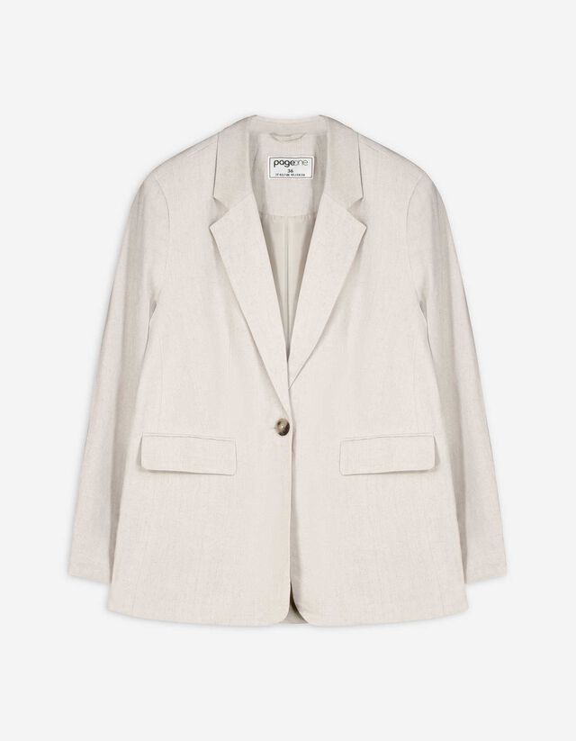 Blazer - Leinen-Mix