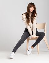 Pullover - Collo alla coreana - beige