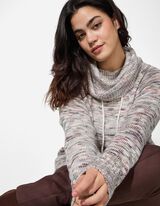 Longpullover - Rollkragen - weiß