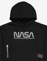 Pulover s kapuco - NASA - crna