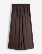 Pyjamahose - Satin - Dunkelbraun