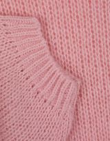 Strickpullover - V-Ausschnitt - rosa