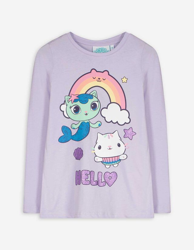Langarmshirt - lila