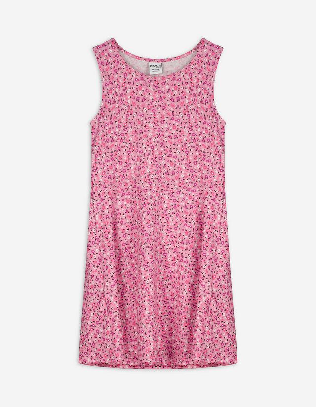 Kleid - Florales Muster - pink