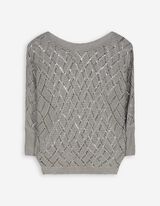 Pulover de tricot - Amestec de bumbac - Verde inchis