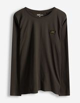 Langarmshirt - einfarbig - dunkelgr&uuml;n