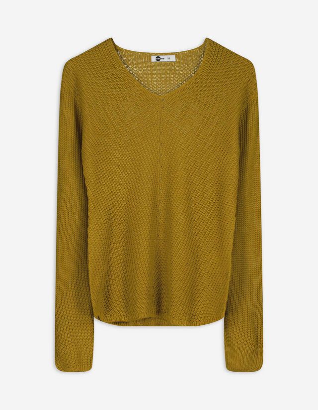 Strickpullover - einfarbig - grün