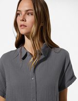 Chemise - Mousseline - gris fonc&eacute;