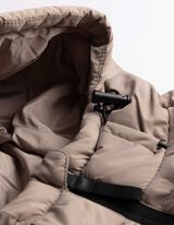 veste sans manches - M&eacute;lange de mat&eacute;riaux - taupe