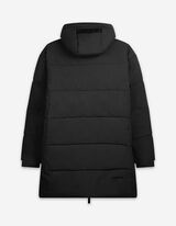 Mantel - Kapuze mit Tunnelzug - schwarz