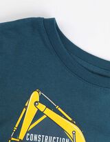 Tričko s dlhými rukávmi - Potlač - tmavomodra