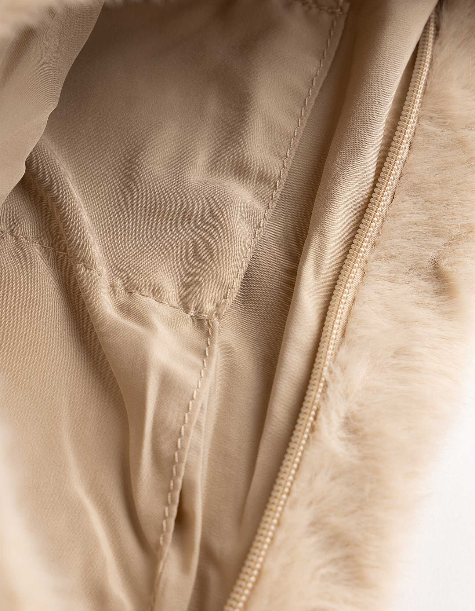 Schoudertas - Imitatiebont - Beige