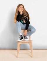 Majica dugih rukava - Print - crno