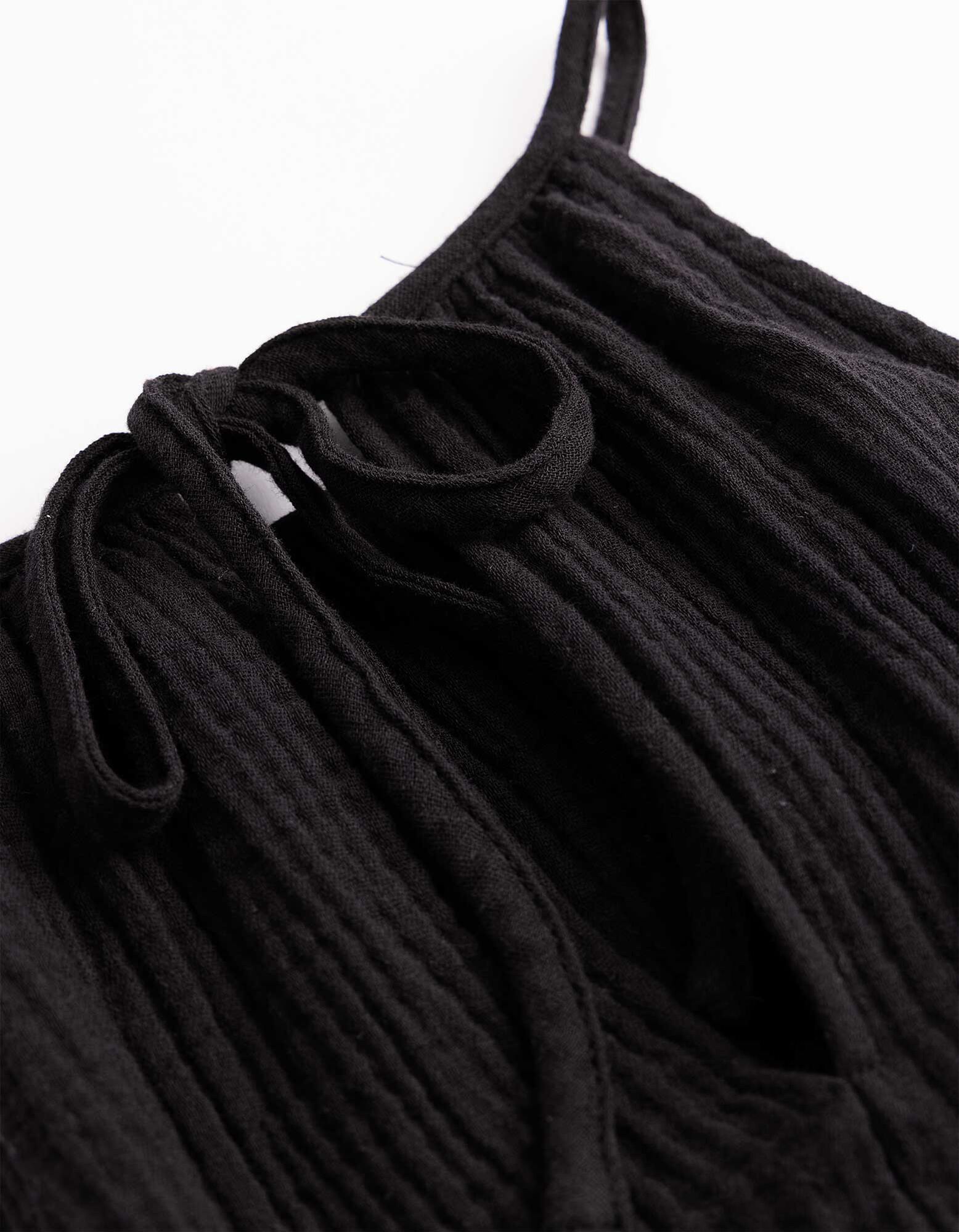 Blusentop - einfarbig - schwarz