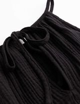 Blusentop - einfarbig - schwarz