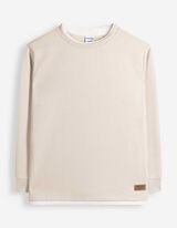 Langarmshirt - Oversized Fit - Hellgrau