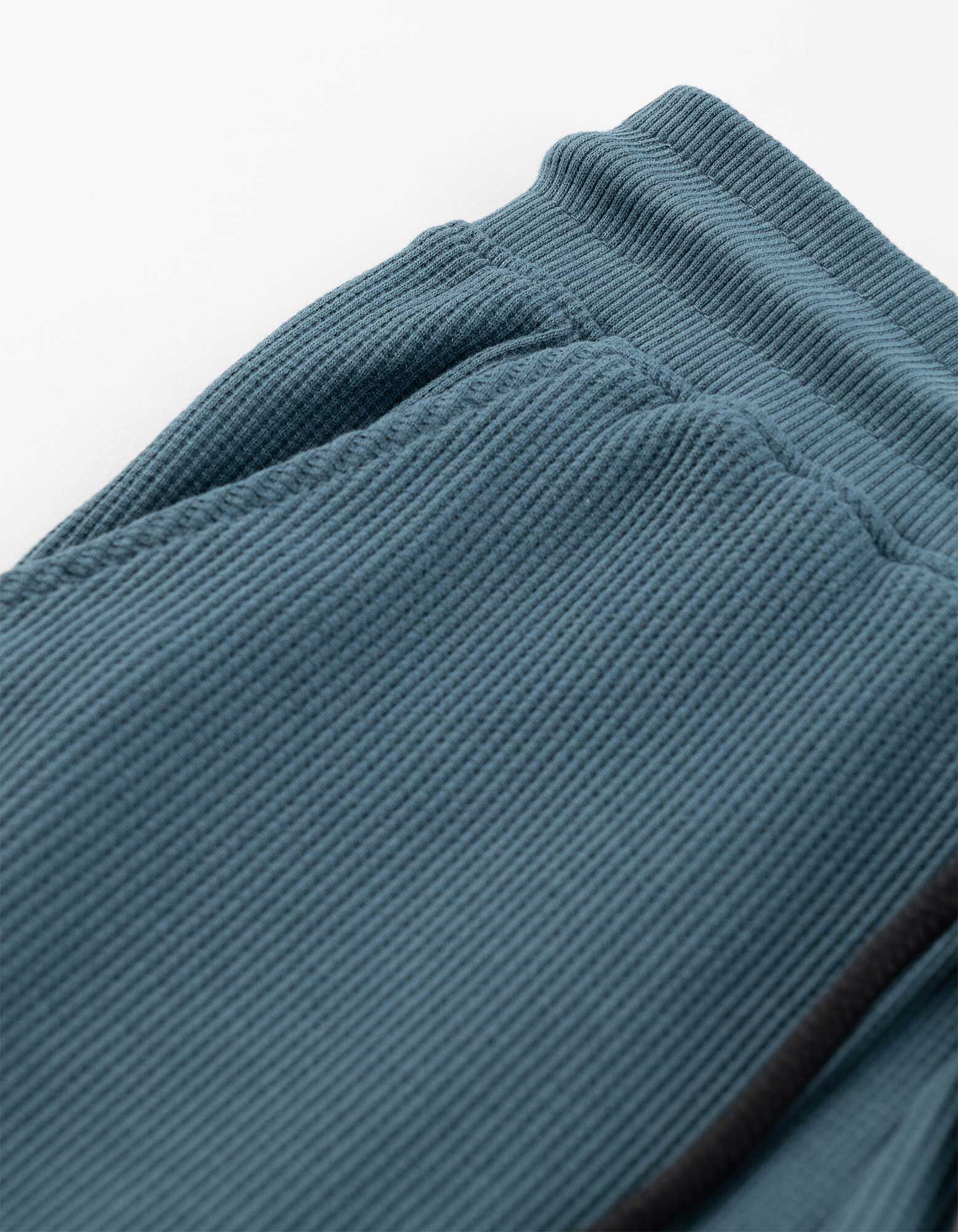 Joggingbroek - Wafelstructuur - blauw