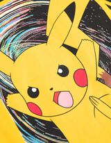 T-s&auml;rgist ja l&uuml;hikestest p&uuml;kstest koosnev komplekt - Pikachu - kollane