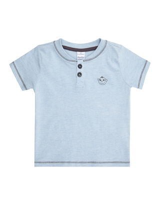 Newborn Serafino-Shirt mit Print