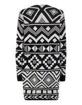 Damen Longcardigan mit Ikatmuster