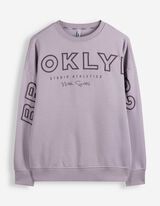 Sweatshirt - Baumwoll-Mix - Flieder
