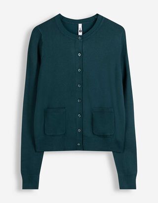 Strickjacke - Knopfleiste - Petrol
