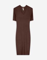 Kleid - Viskose-Mix - dunkelbraun