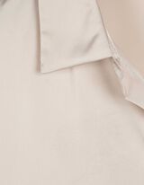 Bluse - Satin - weiß