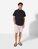 Chemise - Lin m&eacute;lang&eacute; - Noir