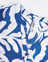 Bluza-haljina - Me&scaron;avina viskoze - plava