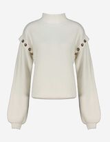 Damen Pullover - Knopfleiste